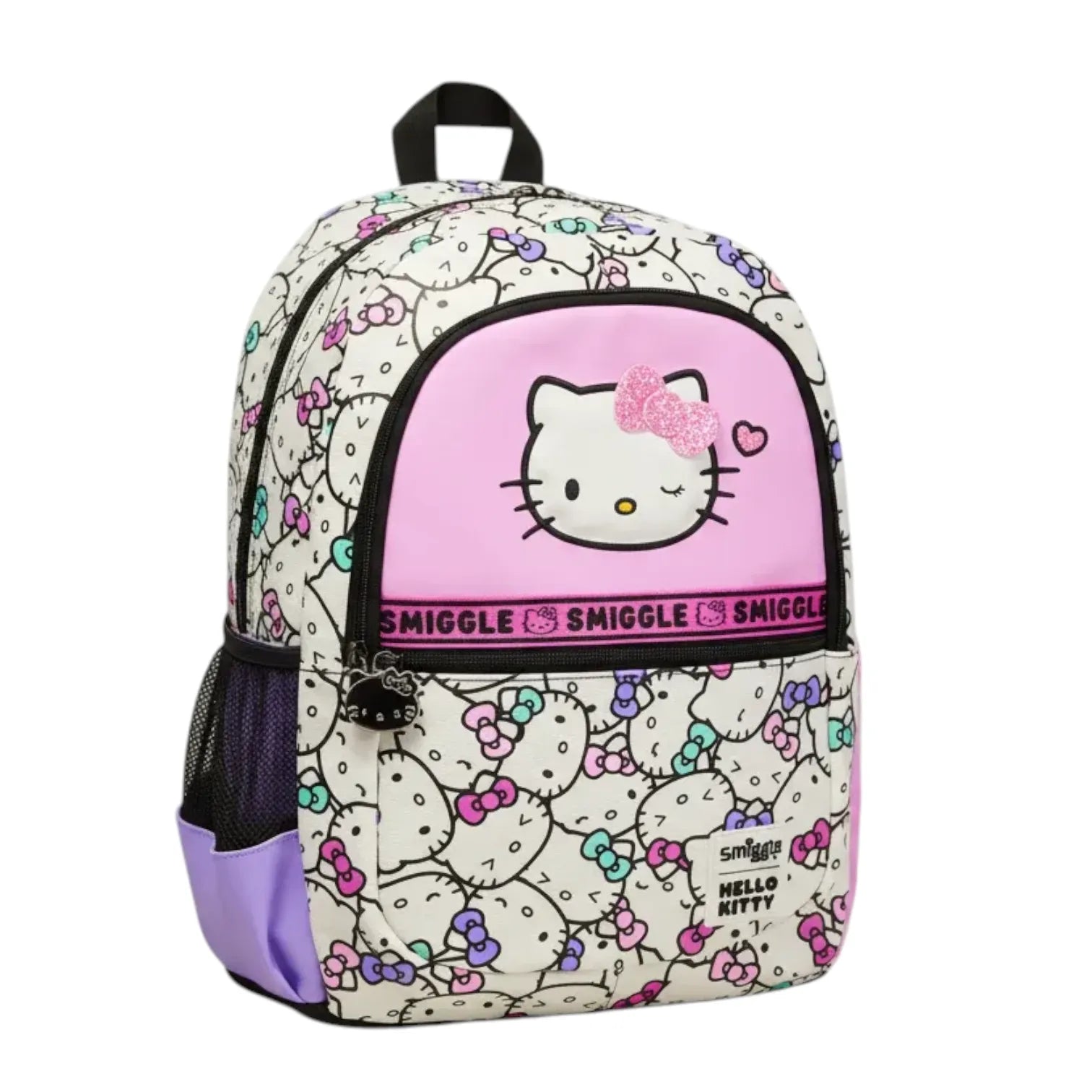 Sanrio SMGL Hello Kitty Wink Glitter Bow Classic School Backpack