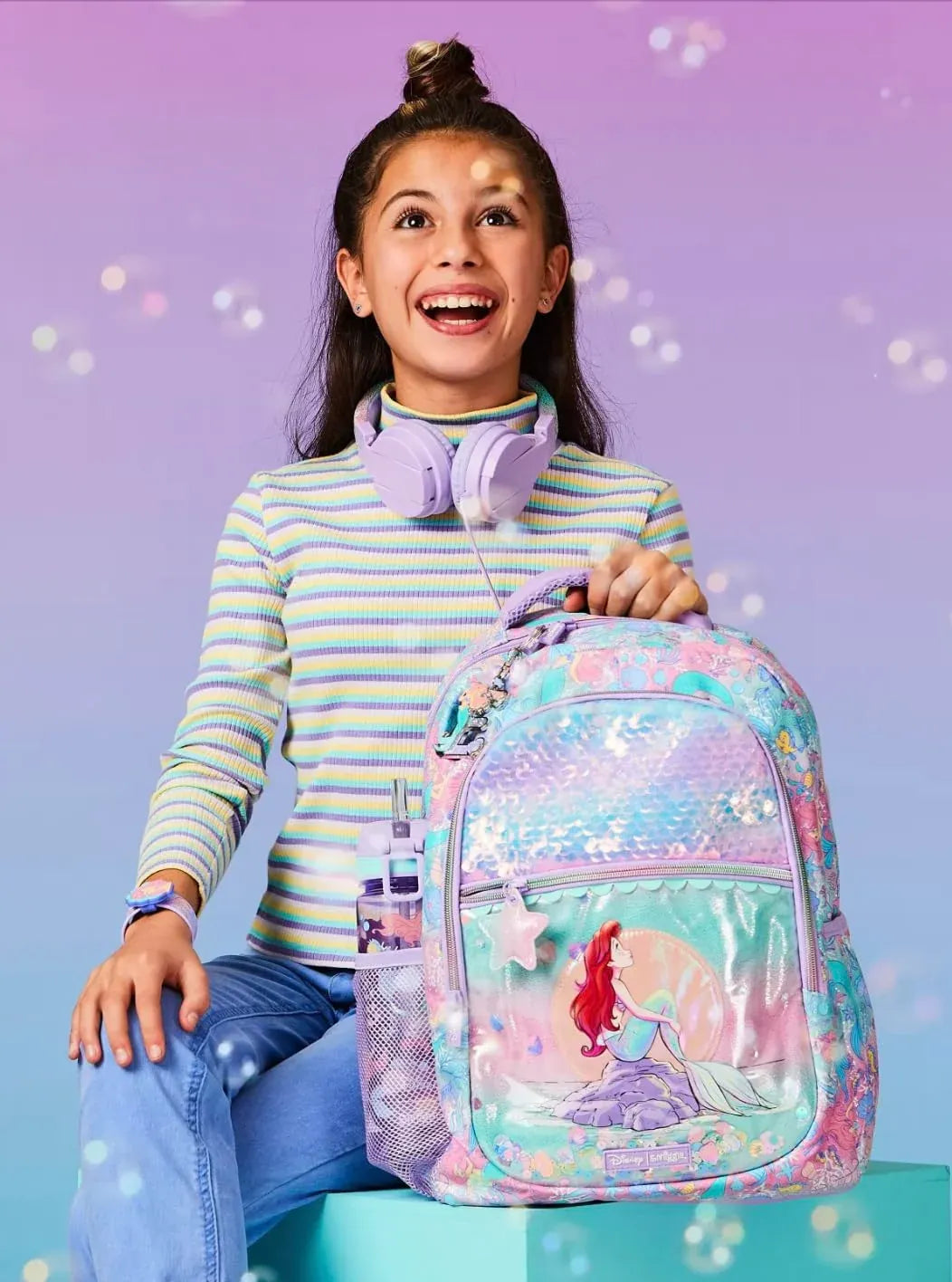 SMGL Ariel Reversible Sequin Classic School Backpack
