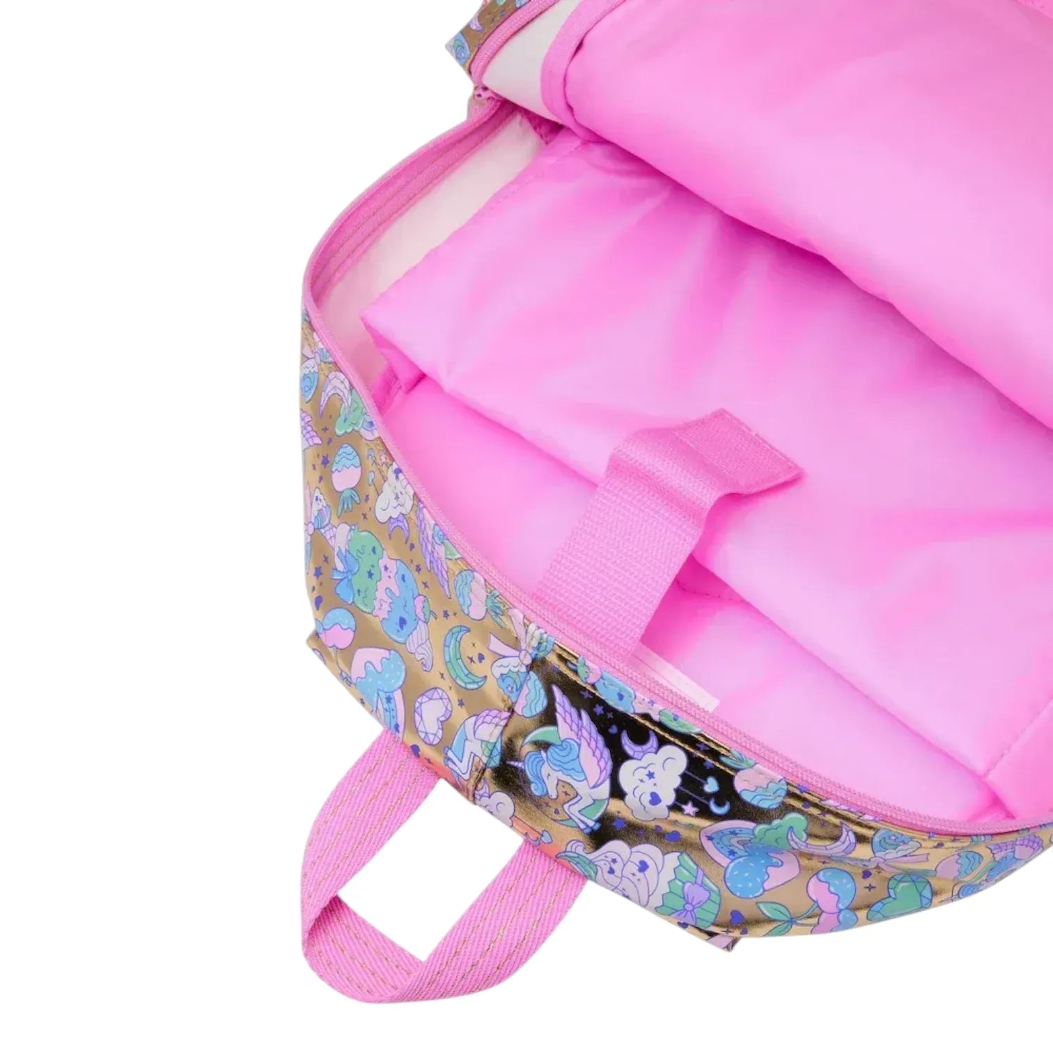SMGL Gold Iridescent Heart Unicorn Classic School Backpack