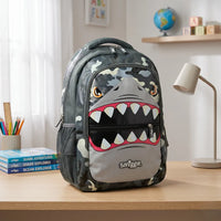 SMGL Shark Attack Camo Grey Classic School Backpack
