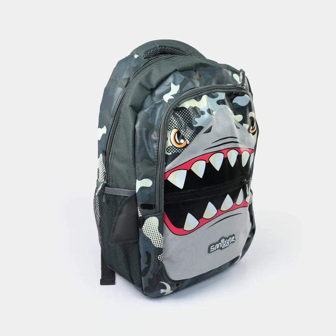 SMGL Shark Attack Camo Grey Classic School Backpack