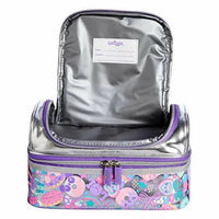 SMGL Silver Metallic Sweet Treats Double Decker Insulated Lunch Bag