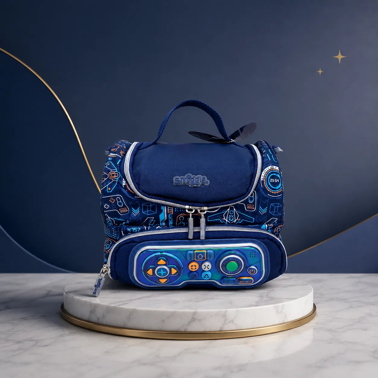 SMGL Game Controller Blue Circuit Insulated Lunch Bag