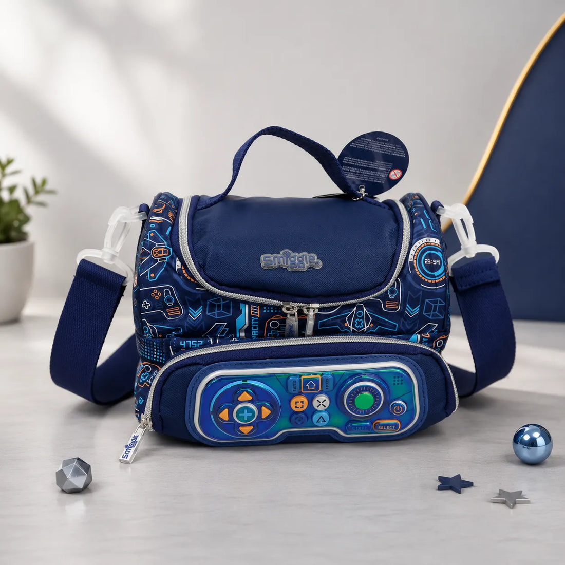 SMGL Game Controller Blue Circuit Insulated Lunch Bag