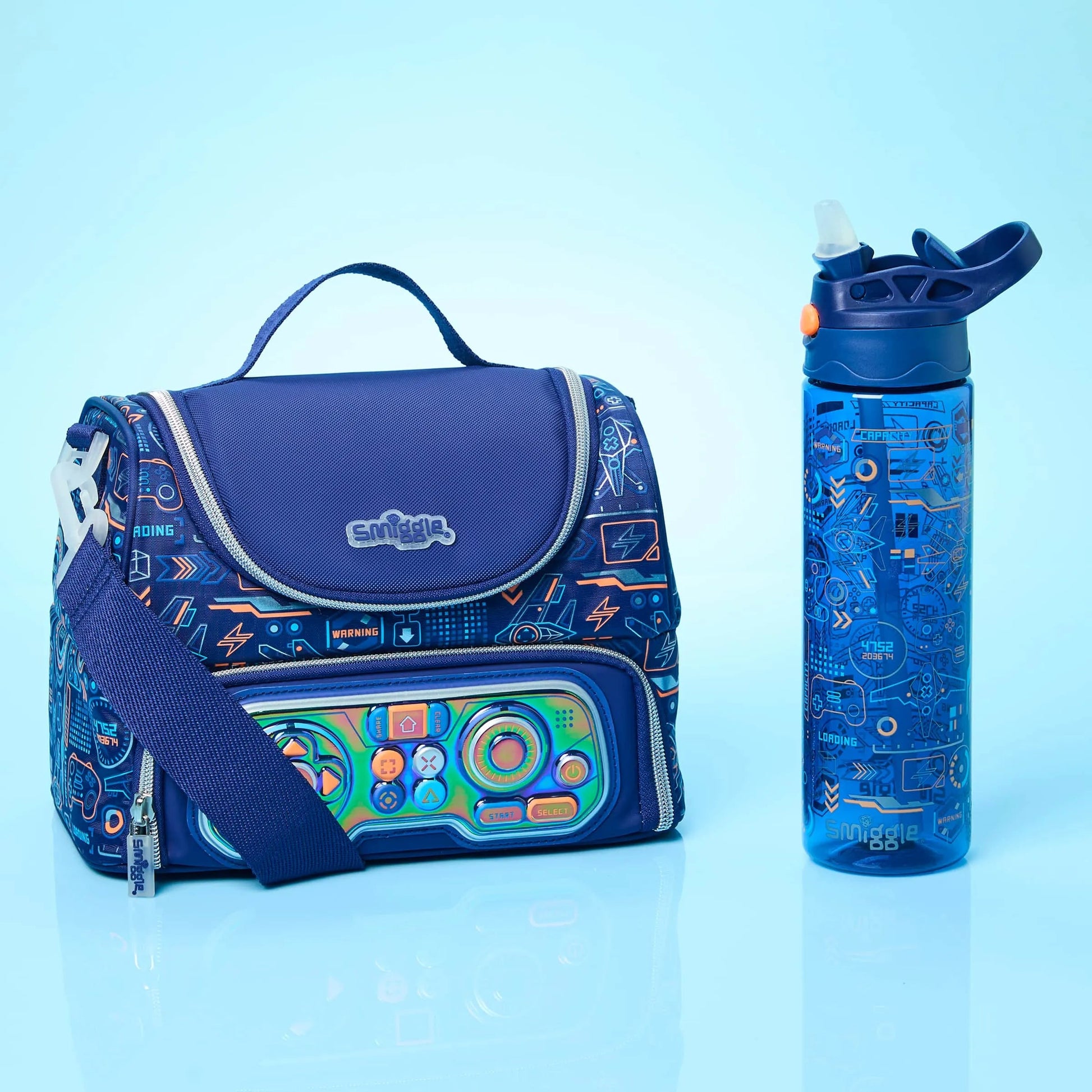 SMGL Game Controller Blue Circuit Insulated Lunch Bag