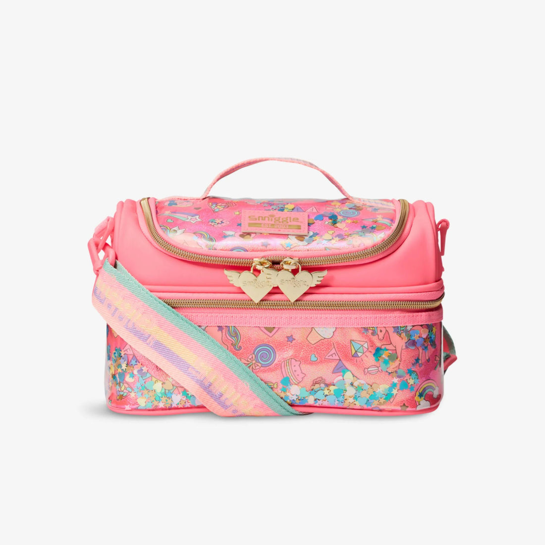 SMGL Glitter Unicorn Double Decker Insulated Lunch Bag