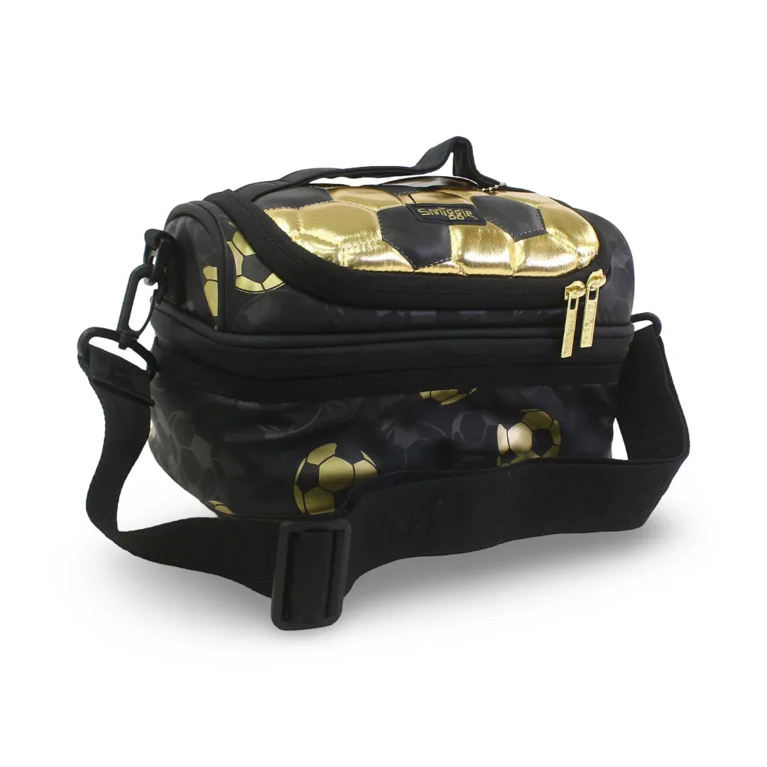 SMGL Gold Football Quilted Double Decker Insulated Lunch Bag