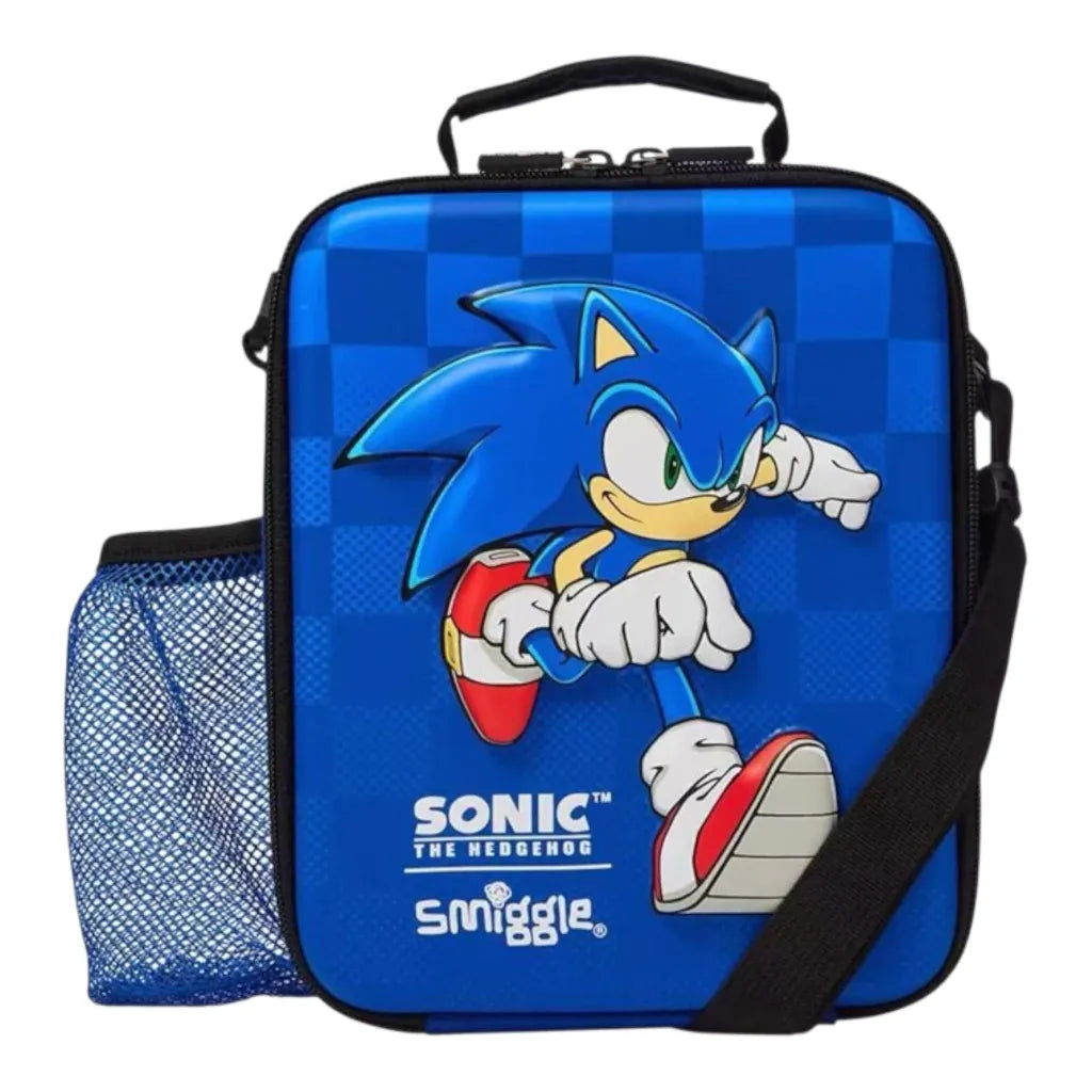 SMGL Sonic the Hedgehog Blue Checkered Insulated Lunch Bag