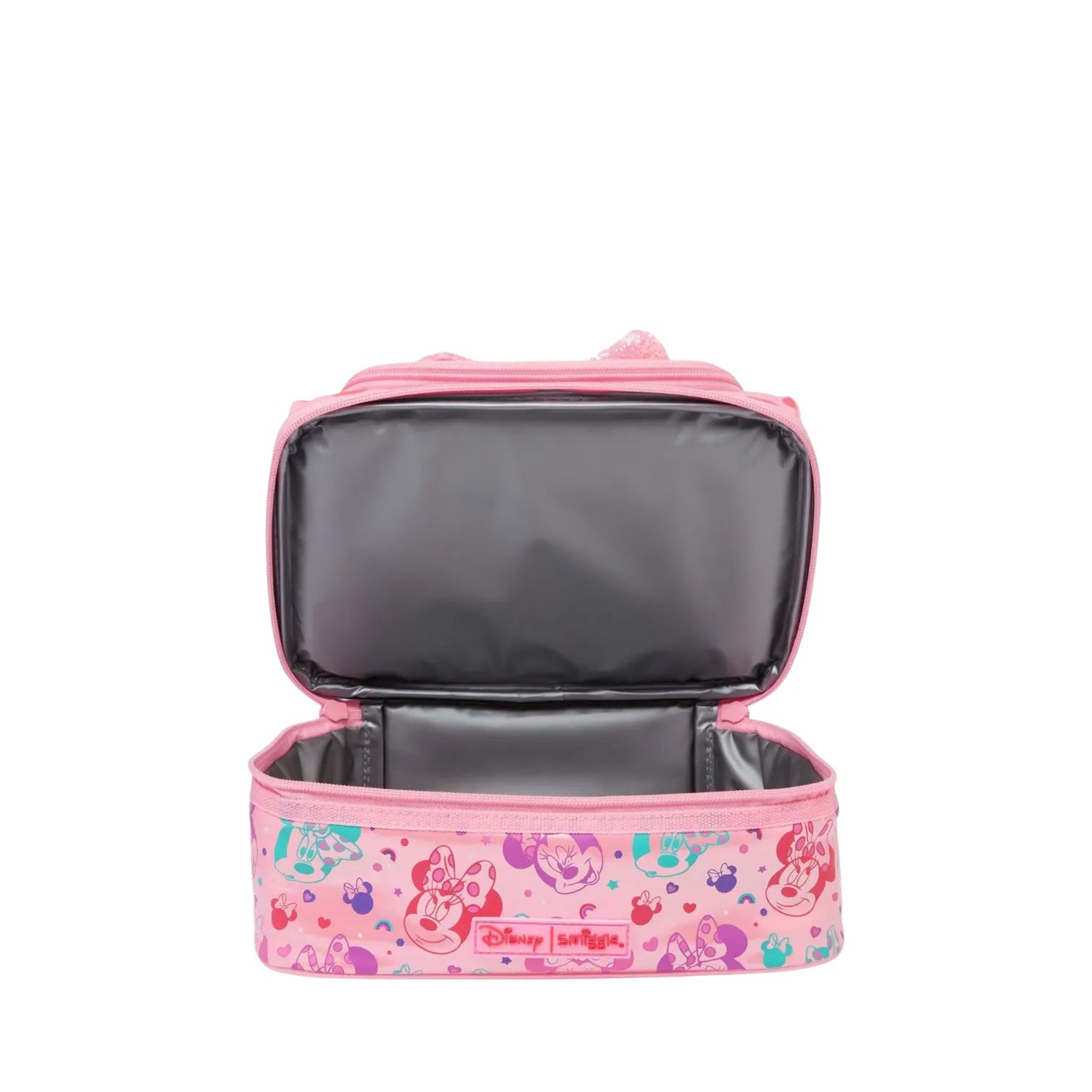 SMGL Minnie Mouse Pink Sequin Bow Insulated Lunch Bag