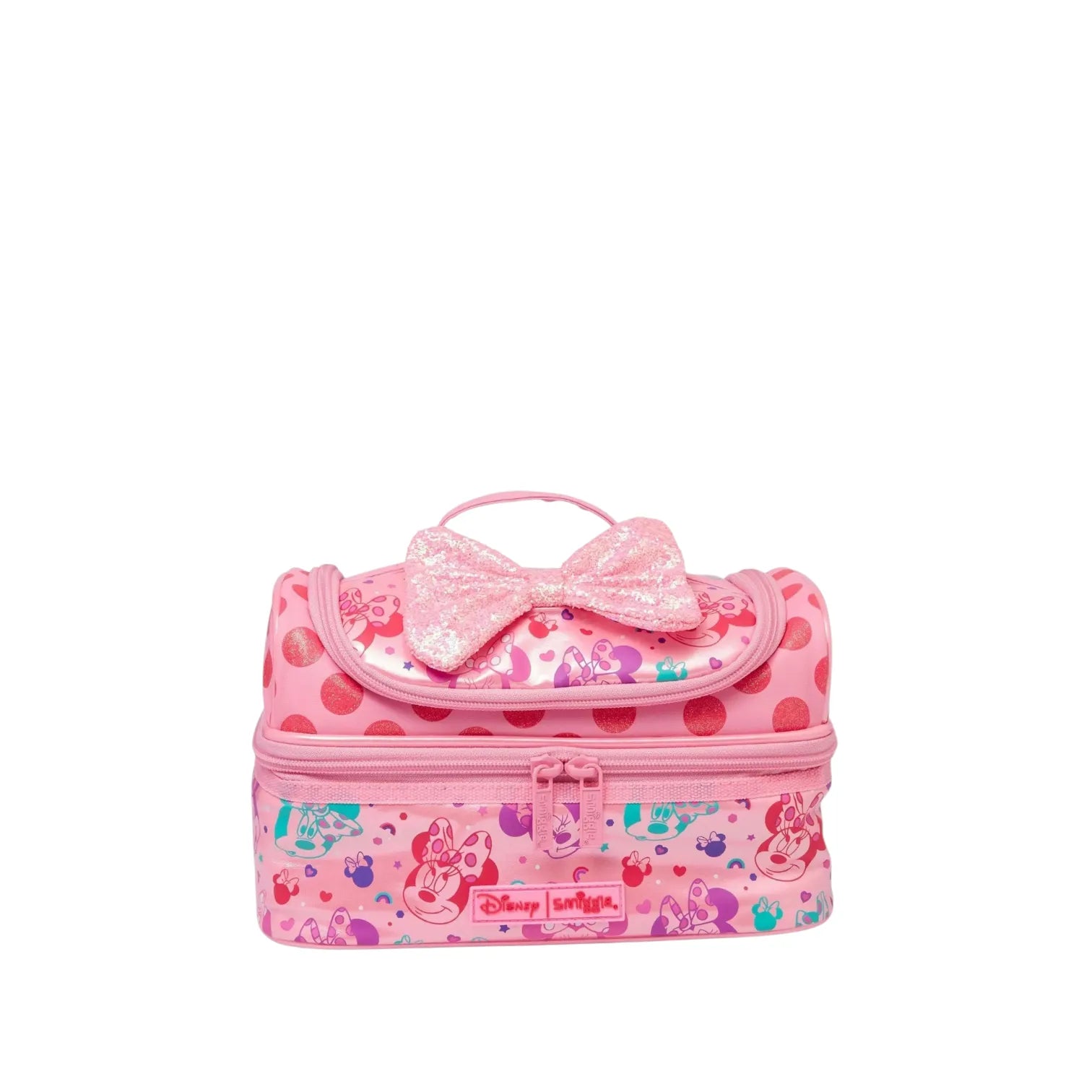 SMGL Minnie Mouse Pink Sequin Bow Insulated Lunch Bag