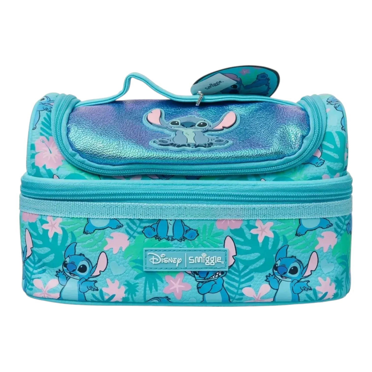 SMGL Stitch Tropical Aqua Double Decker Insulated Lunch Bag