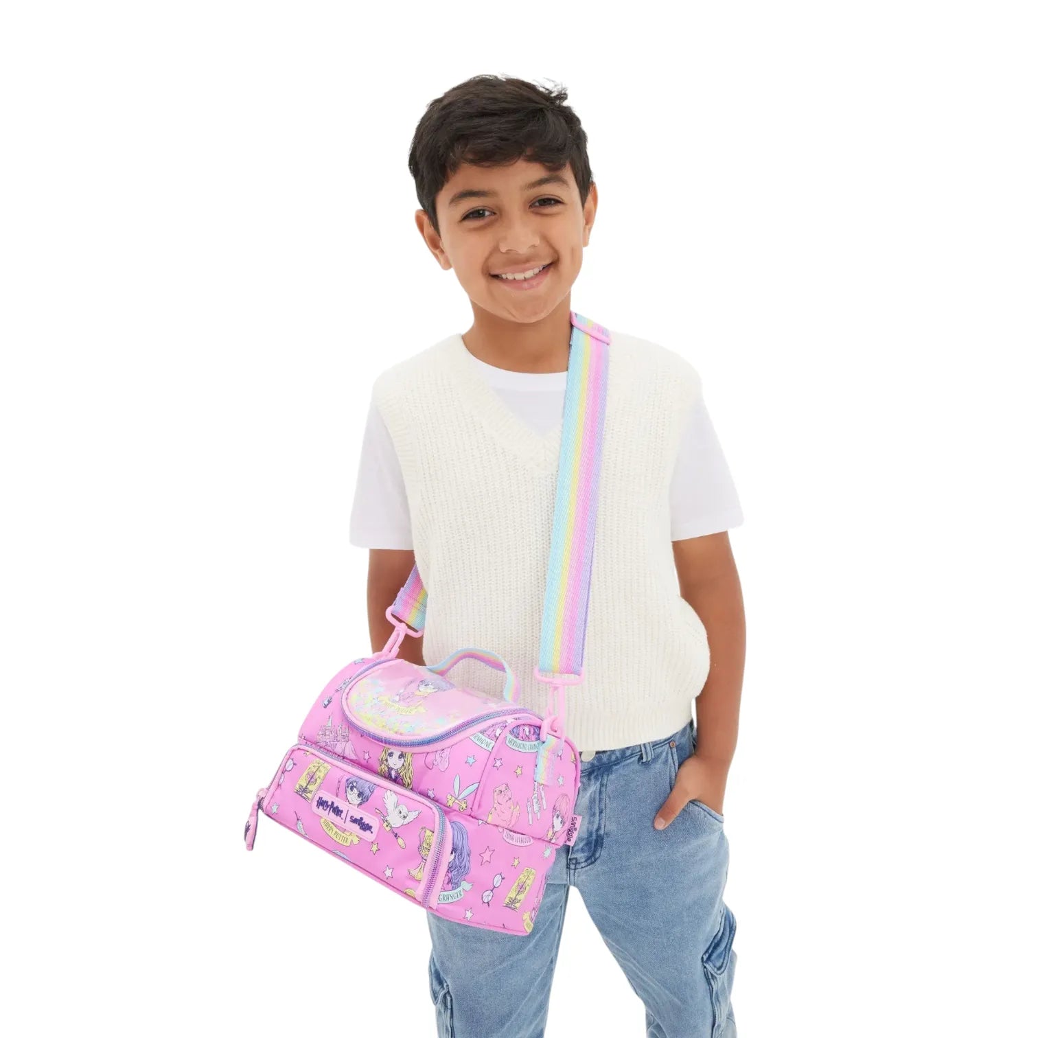 SMGL Harry Potter Pink Double Decker Insulated Lunch Bag