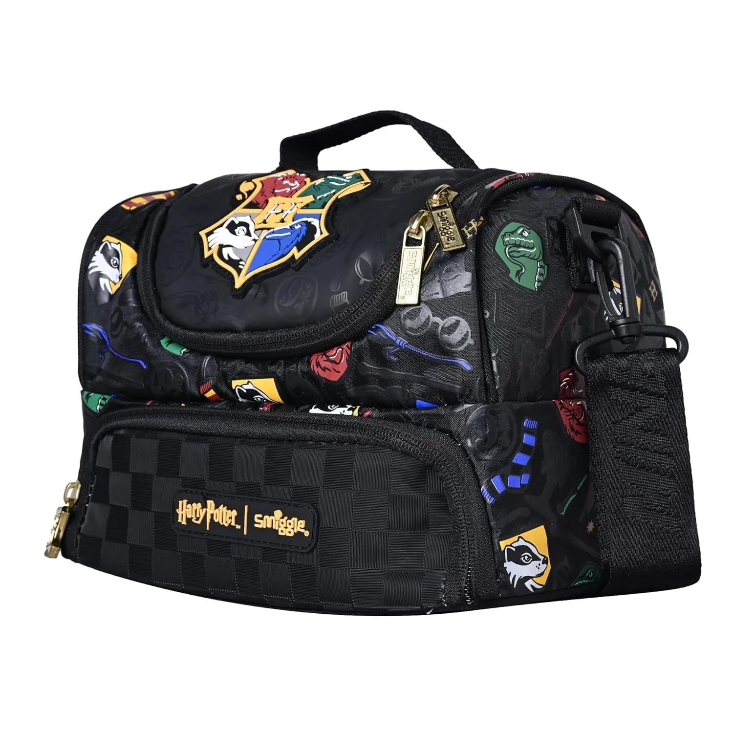 SMGL Harry Potter Hogwarts House Crest Double Decker Lunch Bag