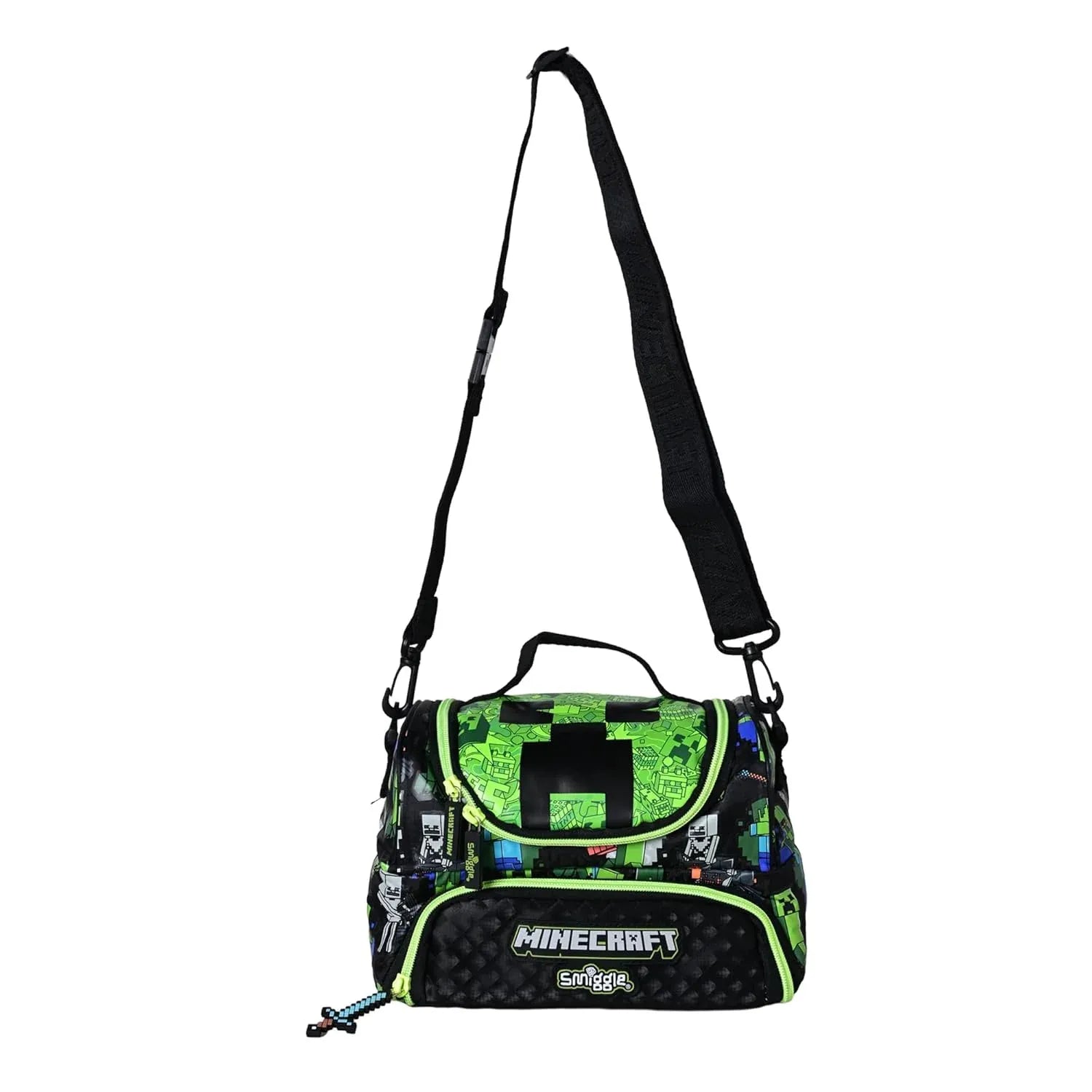 SMGL Minecraft Creeper Pixel Double Decker Insulated Lunch Bag