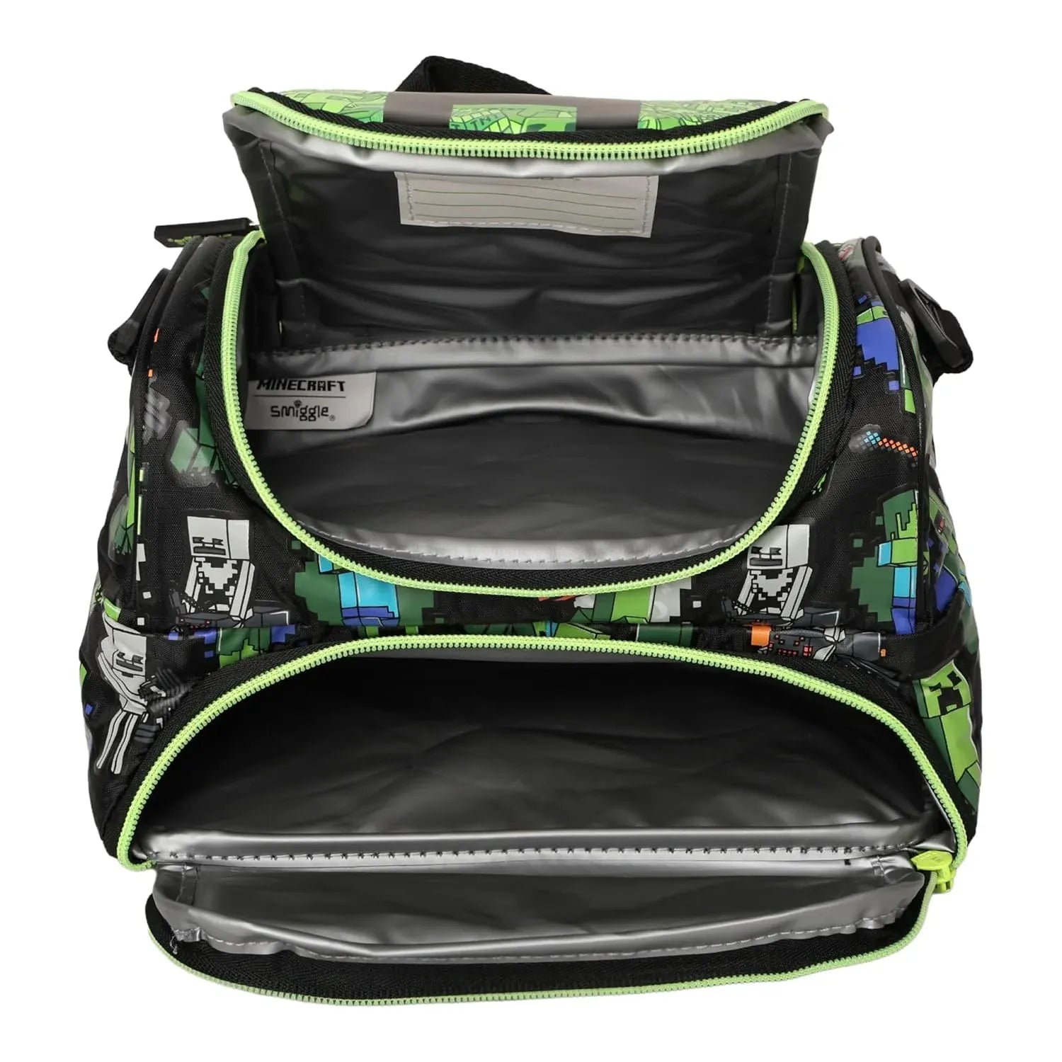 SMGL Minecraft Creeper Pixel Double Decker Insulated Lunch Bag