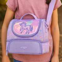 SMGL Purple Iridescent Flying Unicorn Insulated Lunch Bag