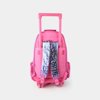 SMGL Barbie Pink Wheeled Trolley Backpack