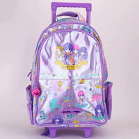 SMGL Harry Potter Purple Iridescent Wheeled Trolley Backpack