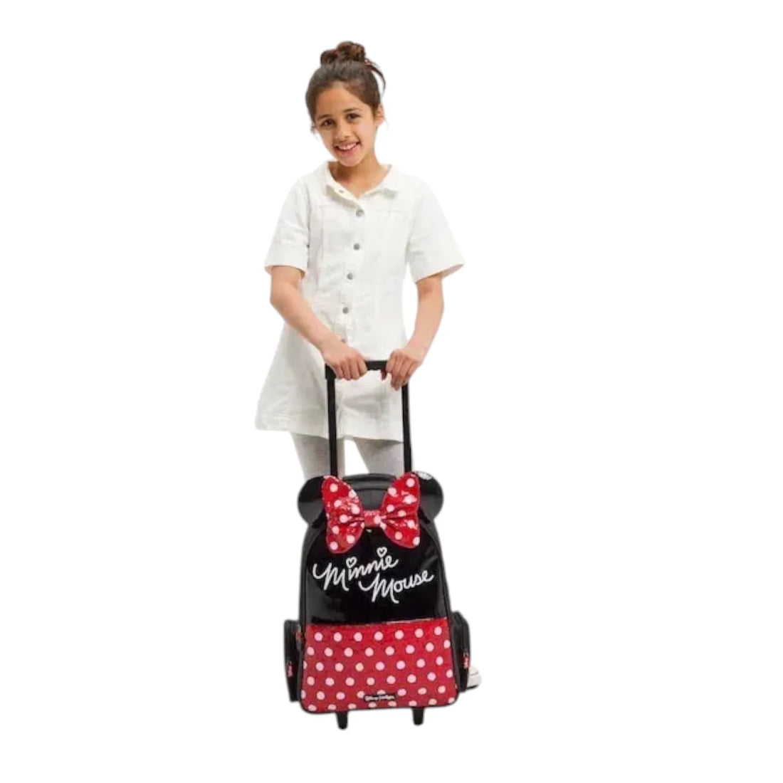 SMGL Minnie Mouse Red Wheeled Trolley Backpack