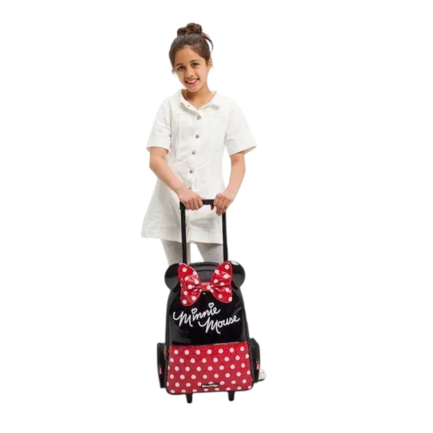 SMGL Minnie Mouse Red Wheeled Trolley Backpack