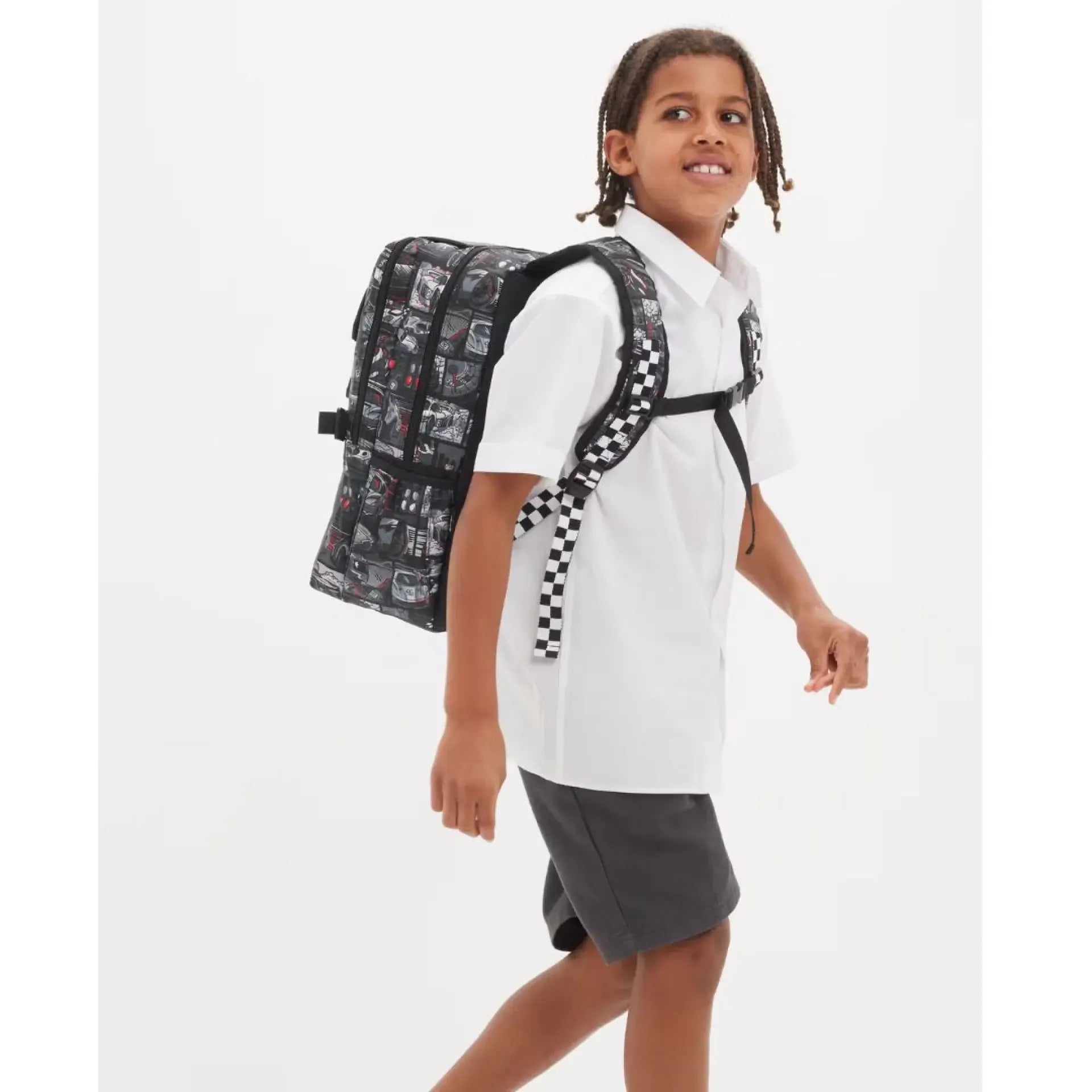 SMGL Motorsport Car Black Buckle Flap School Backpack