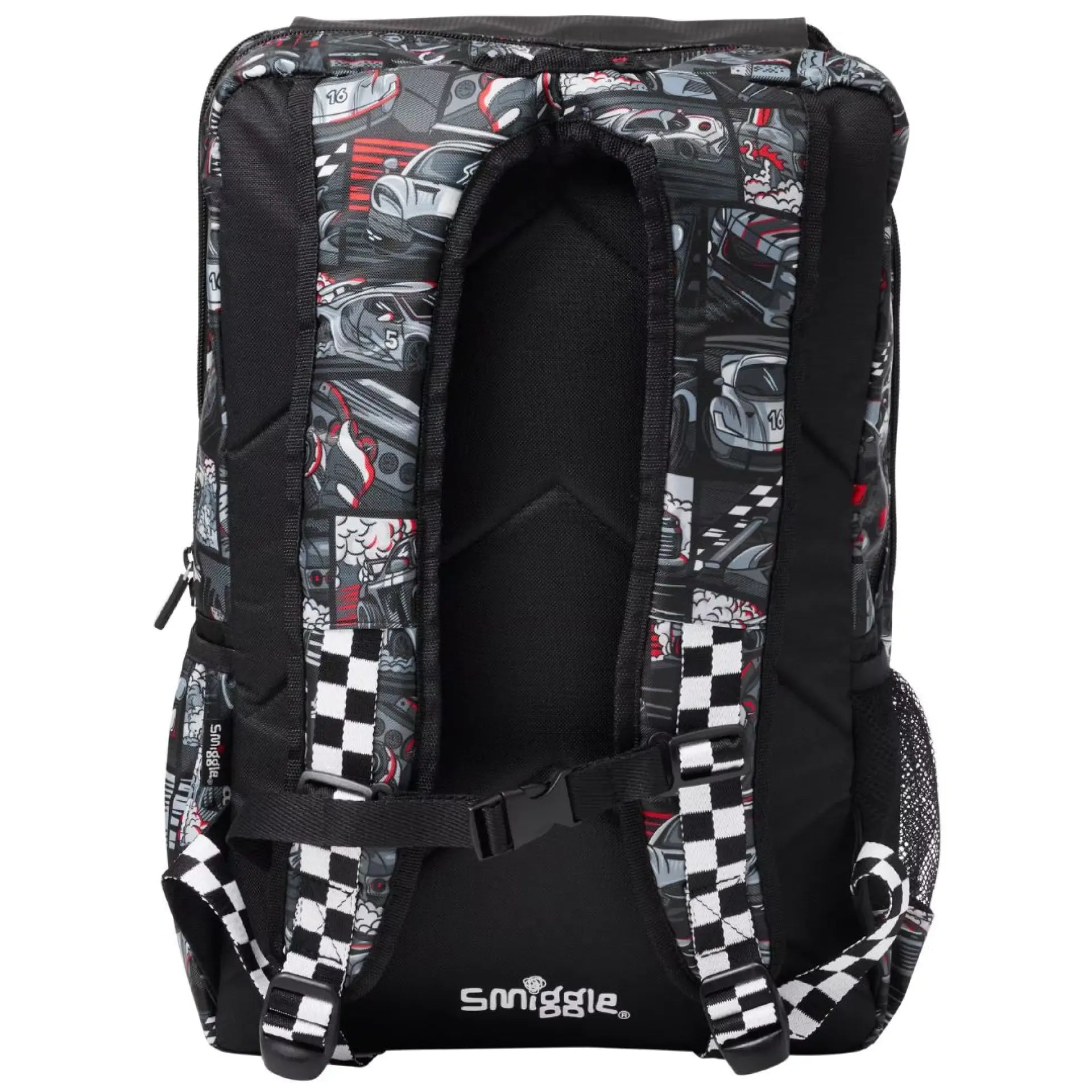 SMGL Motorsport Car Black Buckle Flap School Backpack