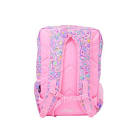 SMGL Smiling Daisy Pink Iridescent Buckle Flap Backpack