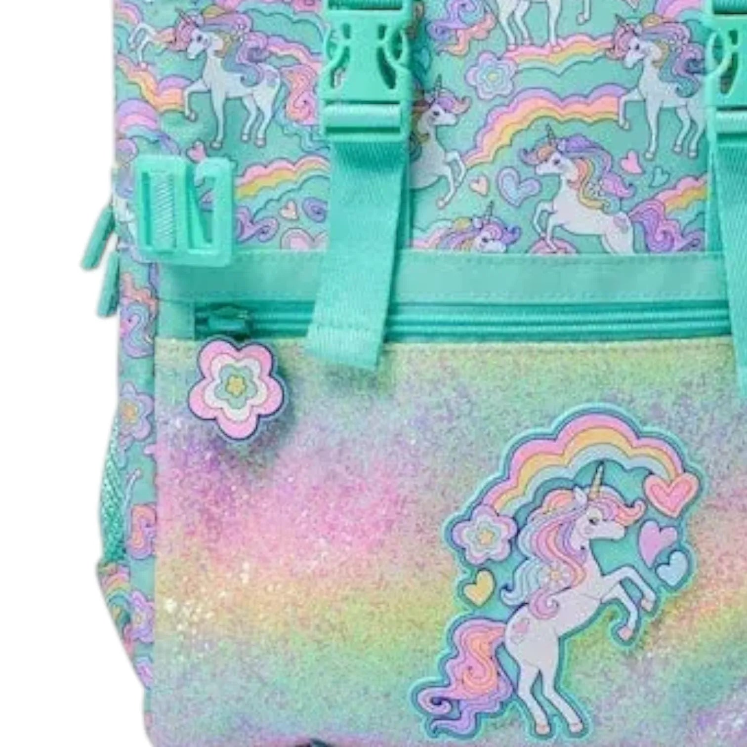 SMGL Pastel Rainbow Unicorn Buckle Flap Backpack