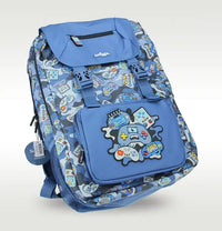 SMGL Game Controller Blue Buckle Flap School Backpack