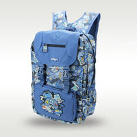 SMGL Game Controller Blue Buckle Flap School Backpack