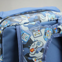 SMGL Game Controller Blue Buckle Flap School Backpack
