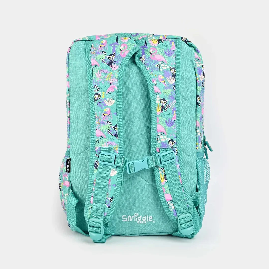 SMGL Tropical Flamingo Mint Buckle Flap Backpack