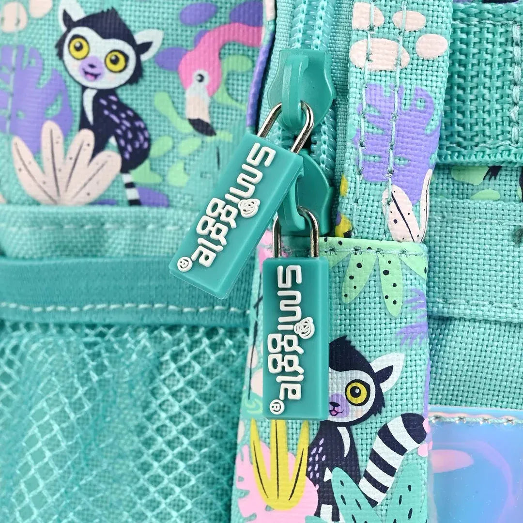 SMGL Tropical Flamingo Mint Buckle Flap Backpack