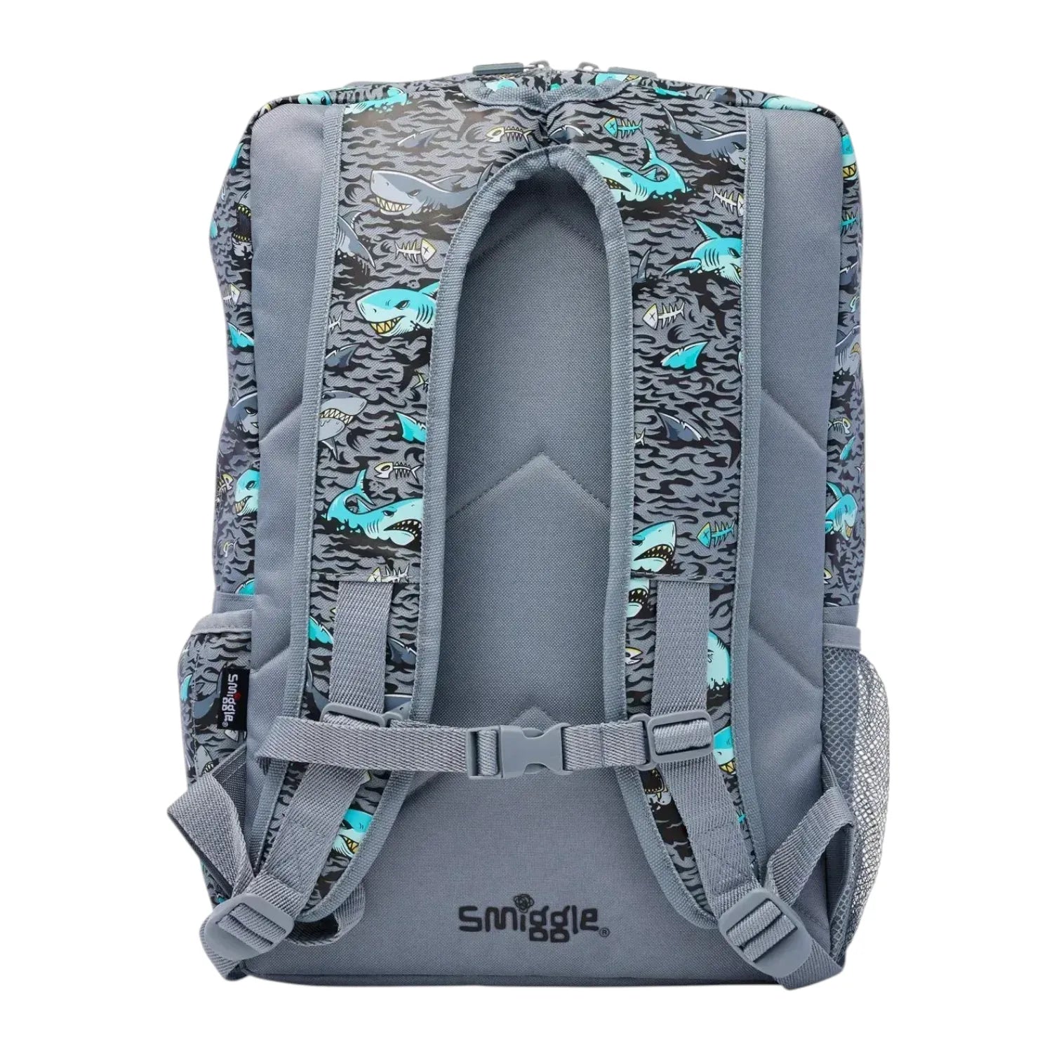 SMGL Shark Attack Buckle Flap School Backpack