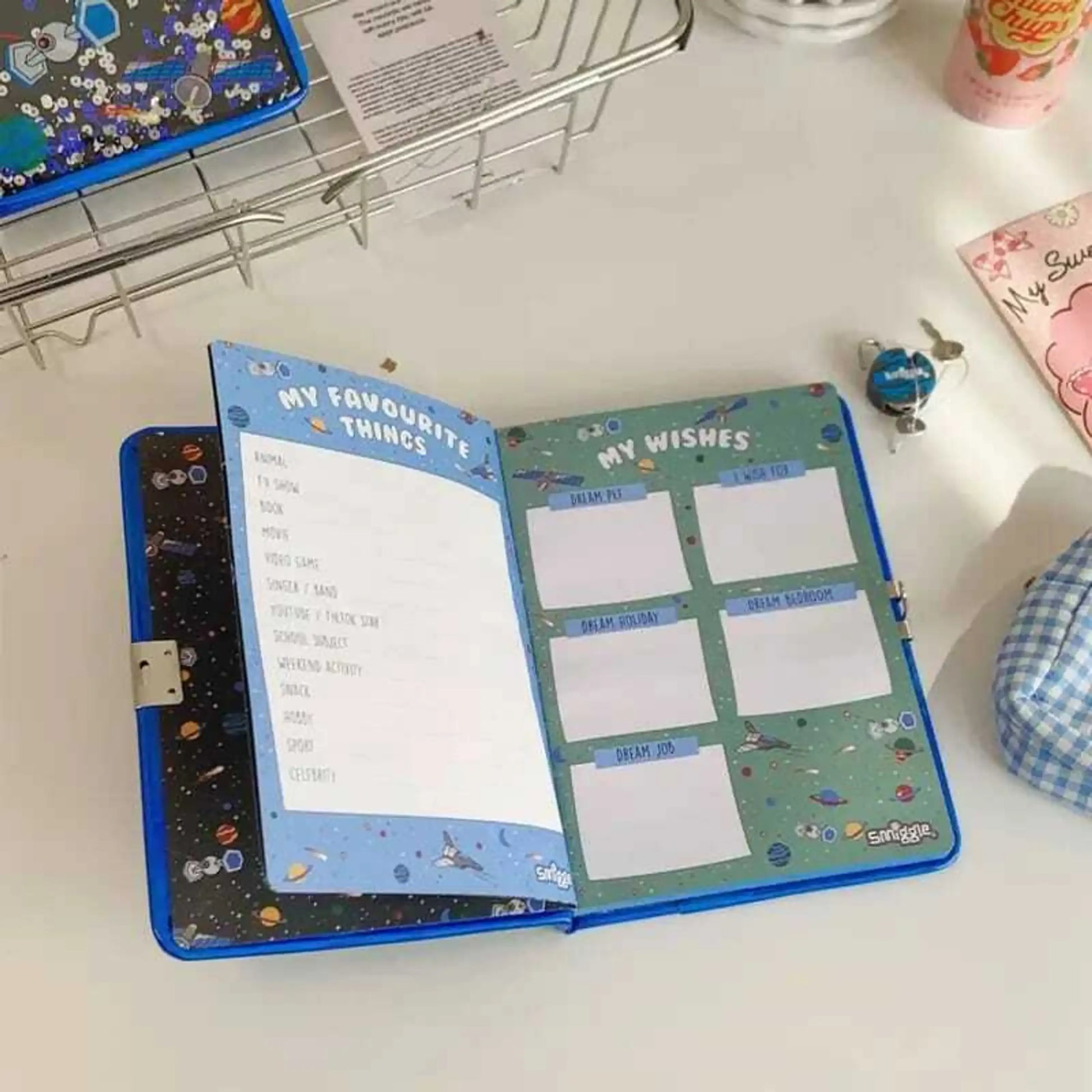 SMGL Space Rocket Sequin Secret Diary