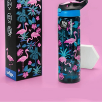 SMGL Tropical Flamingo Flip Top Water Bottle (650 ml)