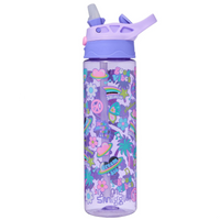 SMGL Good Vibes Purple Flip Top Water Bottle (650 ml)