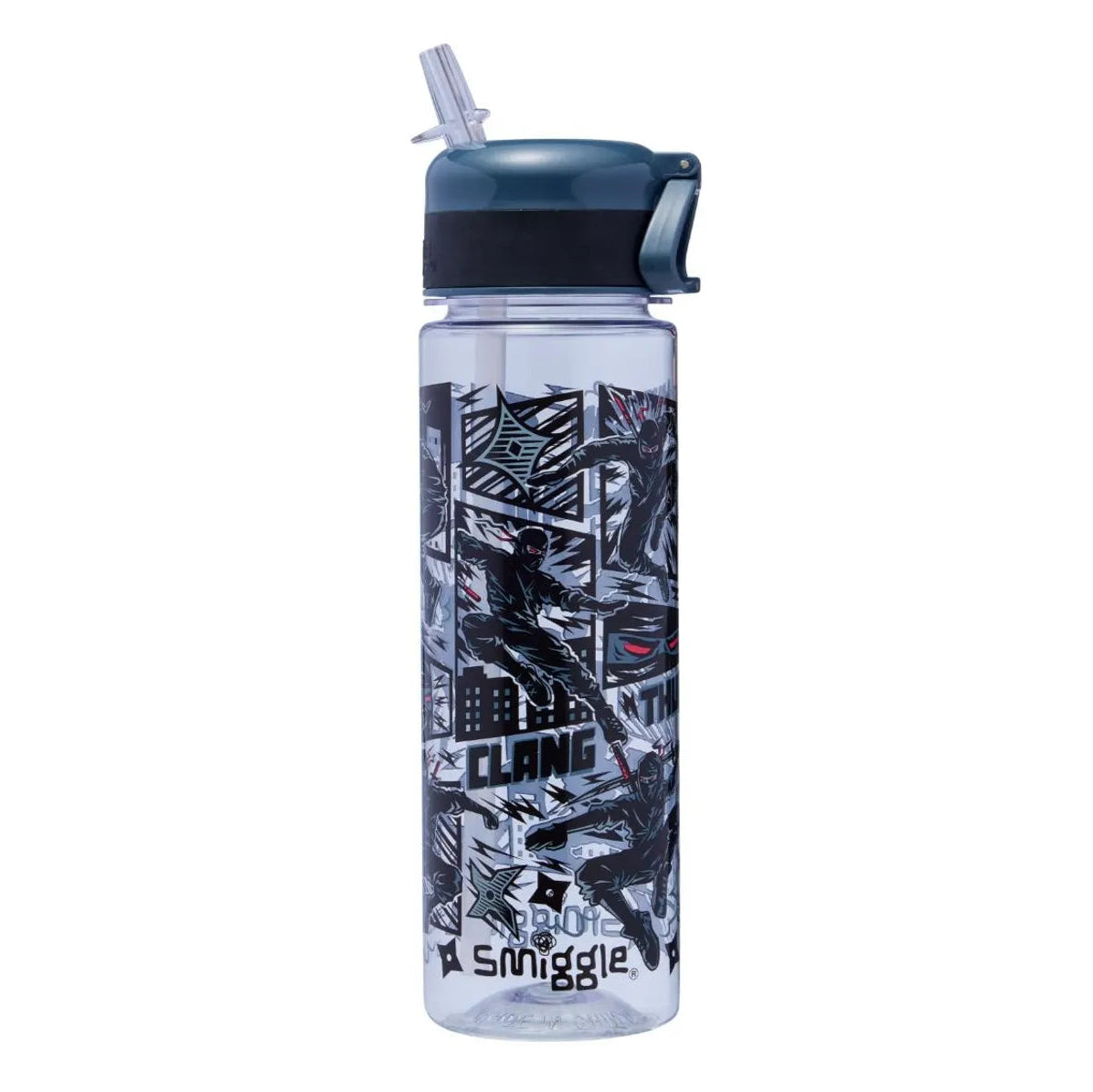 SMGL Ninja Clang Flip Top Drink Water Bottle (650 ml)
