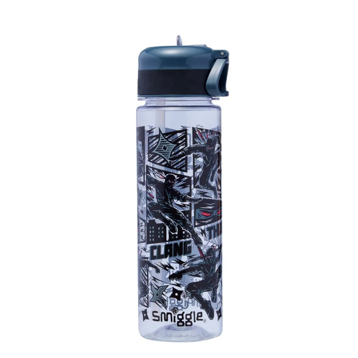 SMGL Ninja Clang Flip Top Drink Water Bottle (650 ml)