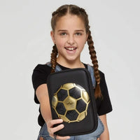 SMGL Football Gold Black Hardtop Pencil Case