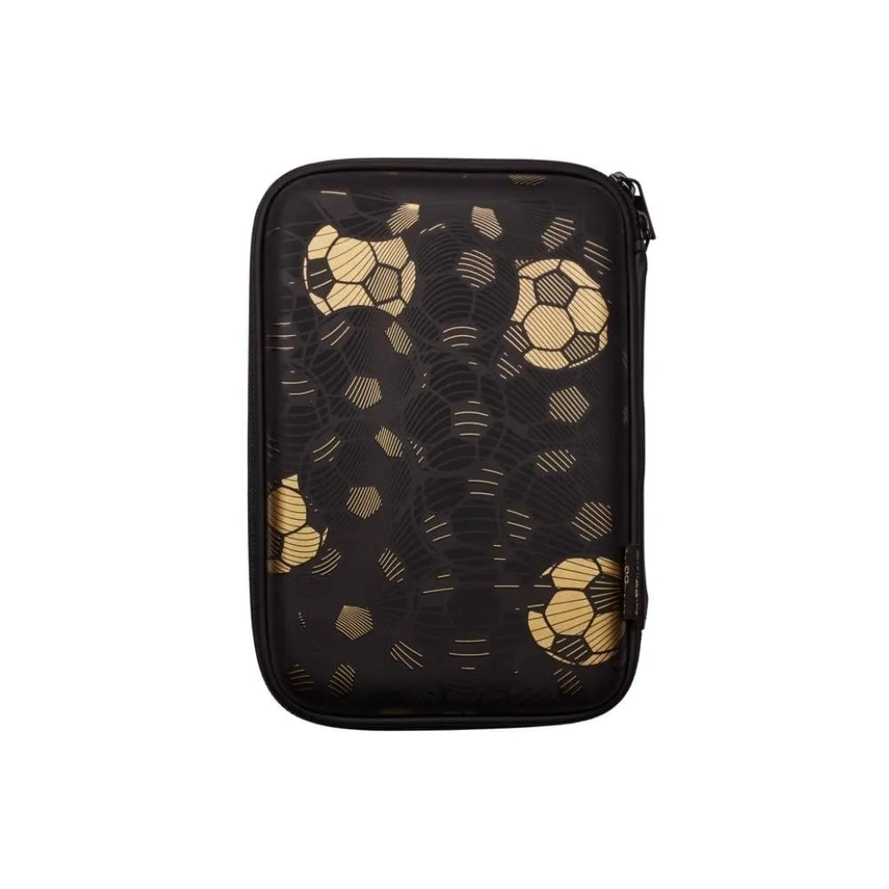 SMGL Football Gold Black Hardtop Pencil Case