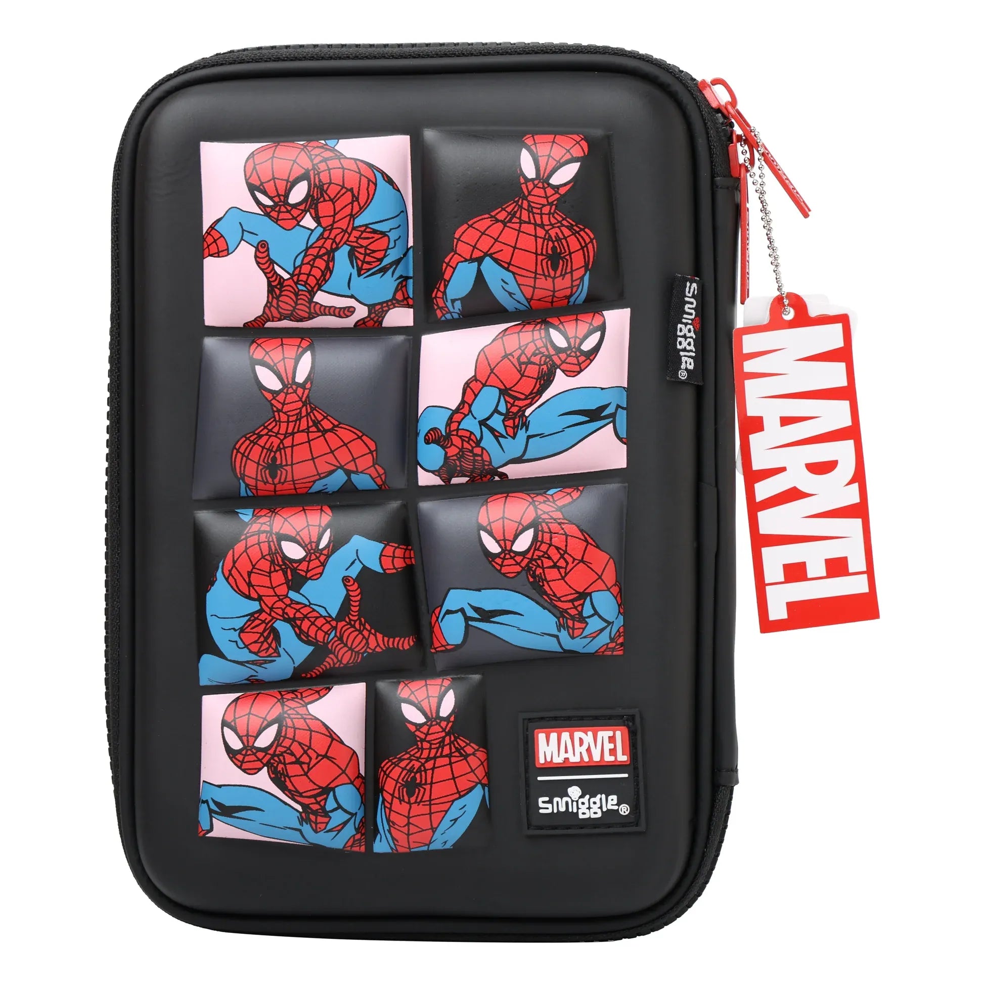 Marvel x SMGL Spiderman Black Hardtop Pencil Case