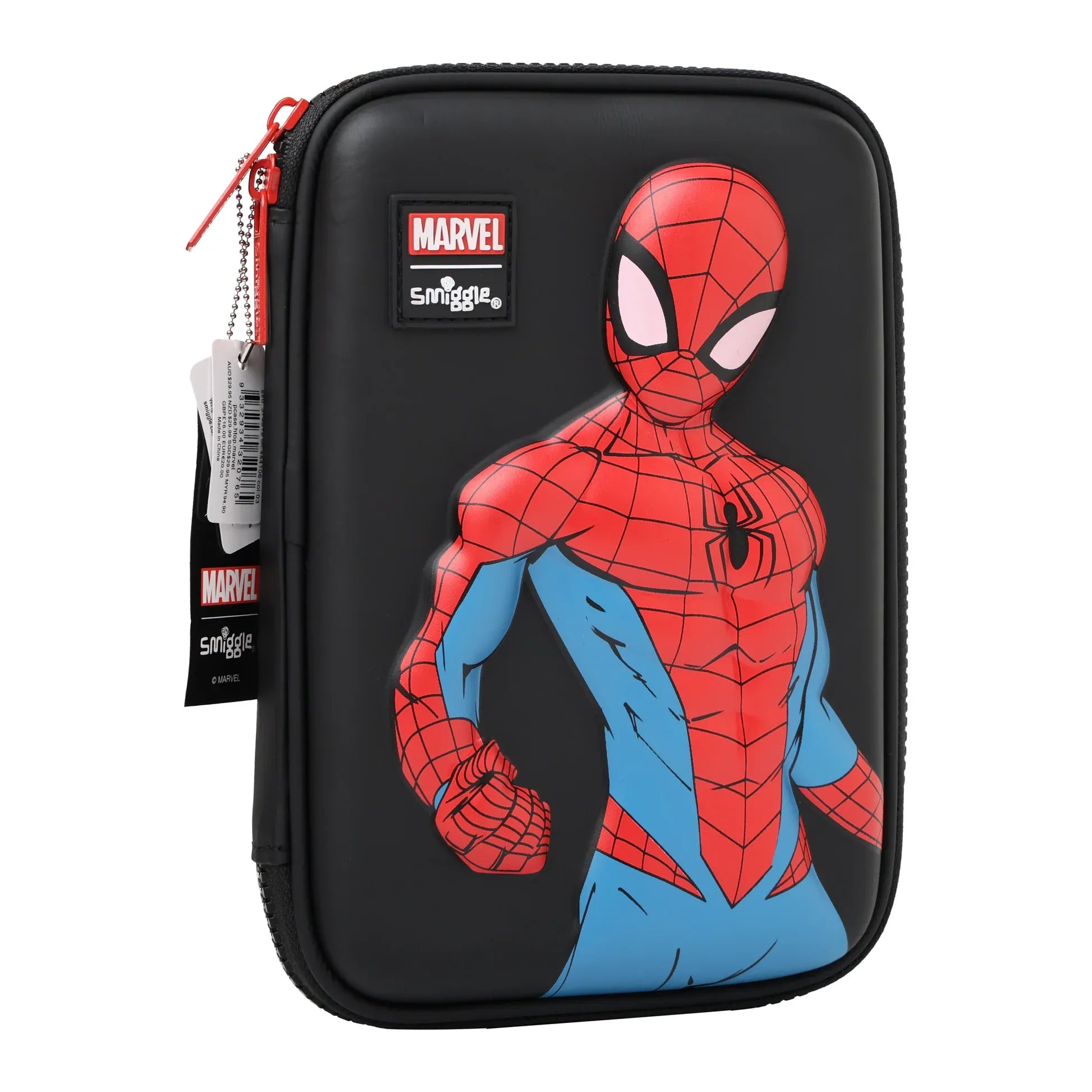 Marvel x SMGL Spiderman Black Hardtop Pencil Case