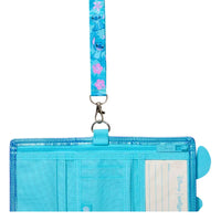SMGL Stitch Tropical Blue Tri-Fold Lanyard Wallet
