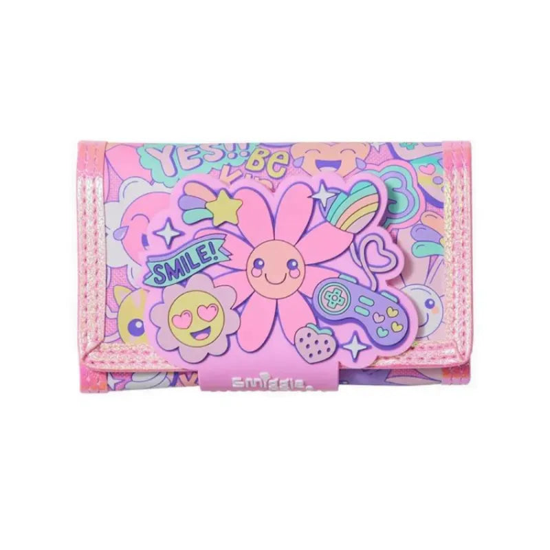 SMGL Smiling Flower Pink Tri-Fold Wallet