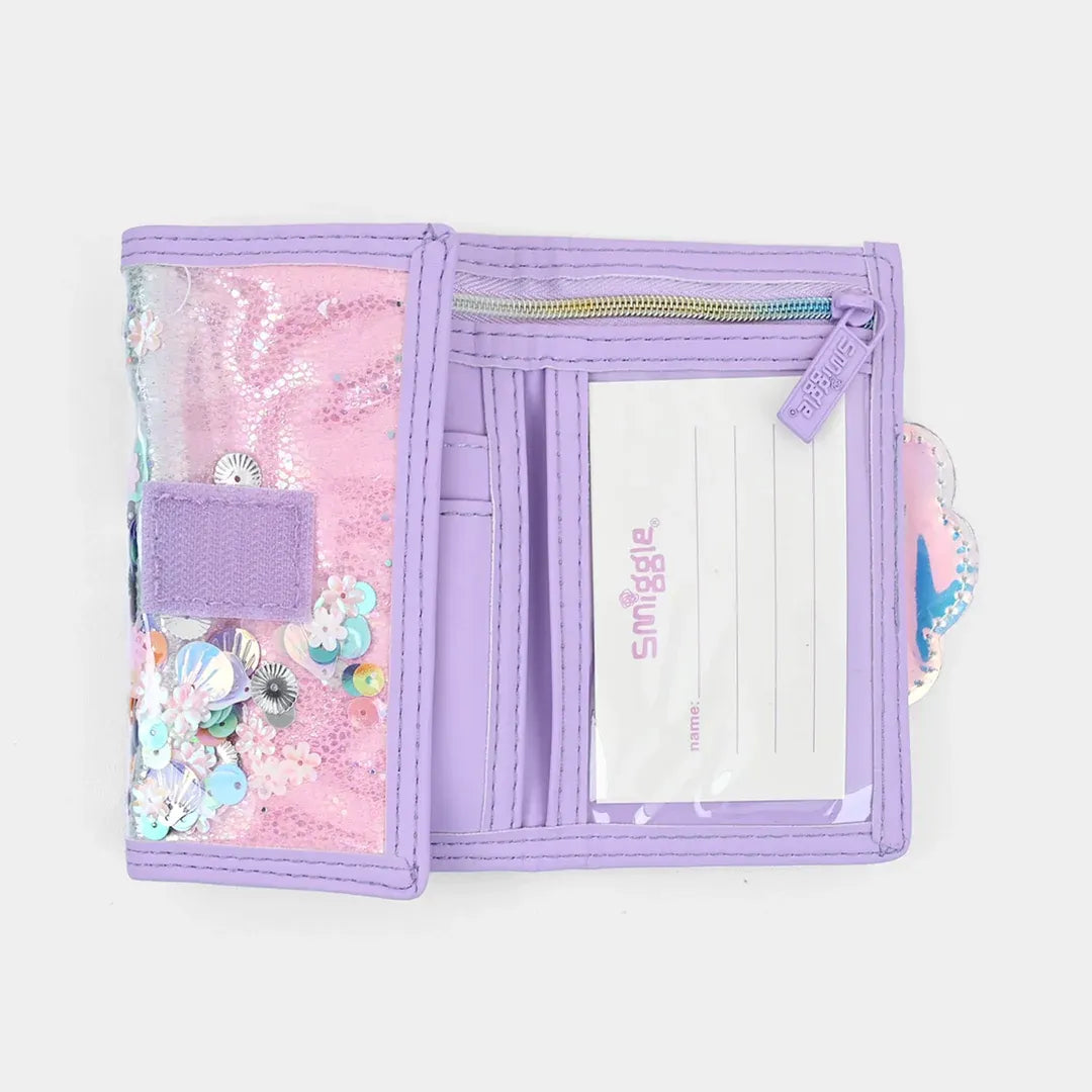 SMGL Little Mermaid Ariel Sequin Shell Tri-Fold Wallet