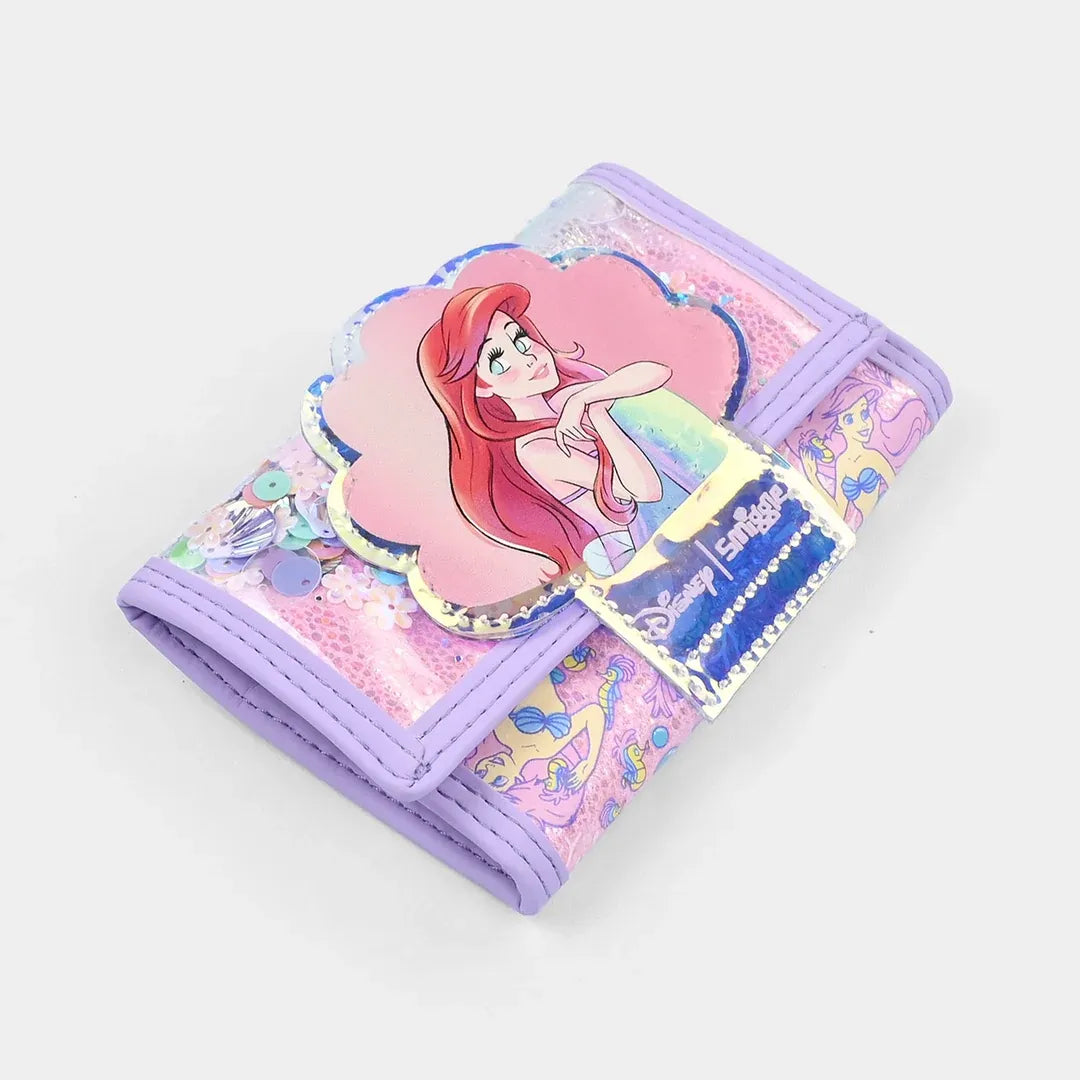 SMGL Little Mermaid Ariel Sequin Shell Tri-Fold Wallet