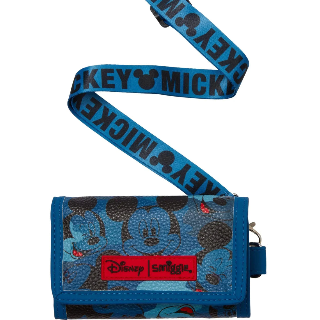 SMGL Mickey Mouse Blue Tri-Fold Lanyard Wallet