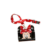 SMGL Minnie Mouse Black Sequin Bow Tri-Fold Lanyard Wallet