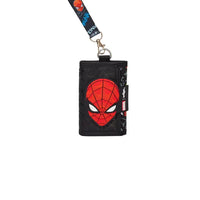 SMGL Spider-Man Black Tri-Fold Lanyard Wallet